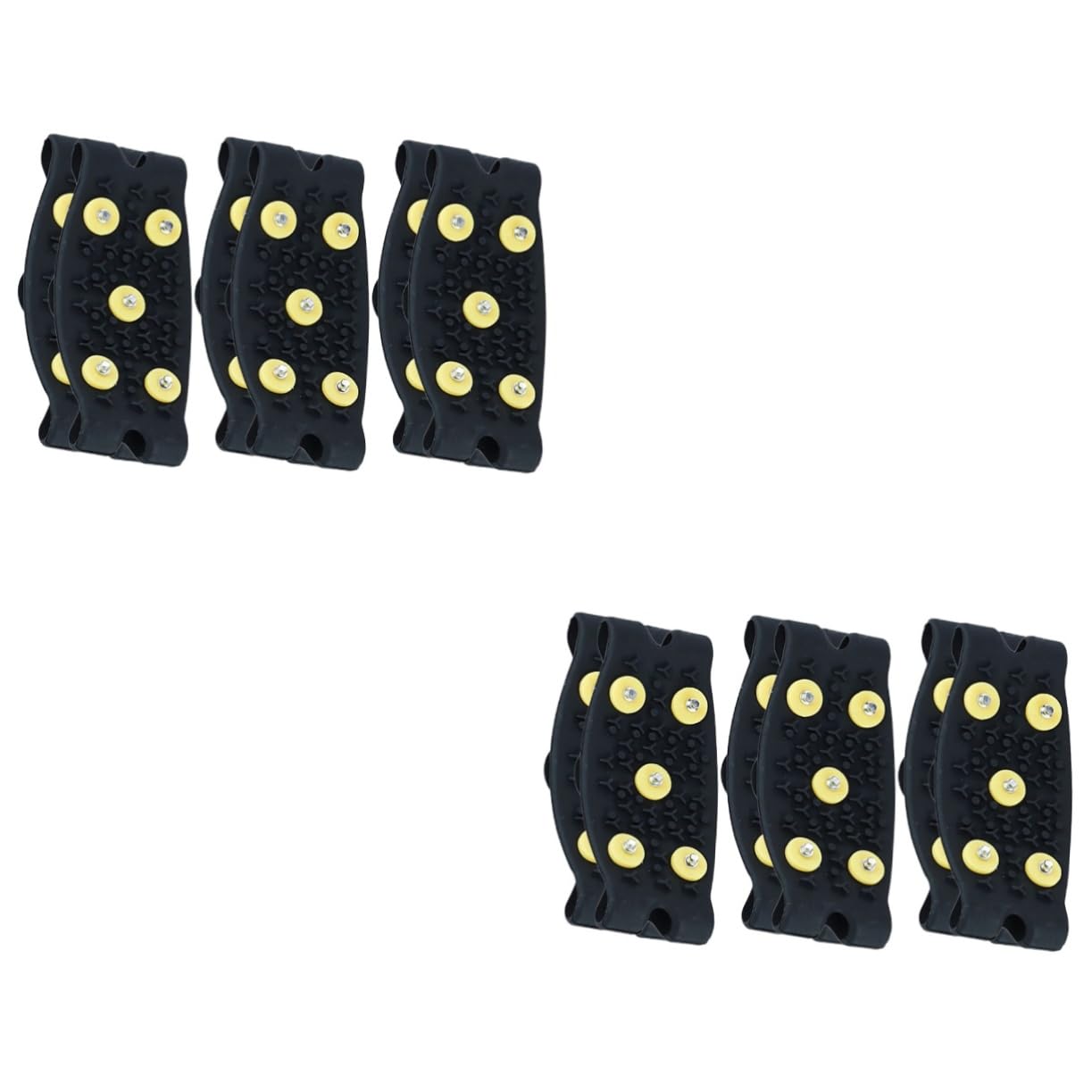 CONGARTENO 6pairs Non- Shoes Crampons Ice Cleats for Outdoor Activities Traction Spikes for Hiking Jogging Camping and Lightweight Gripper Spikes for