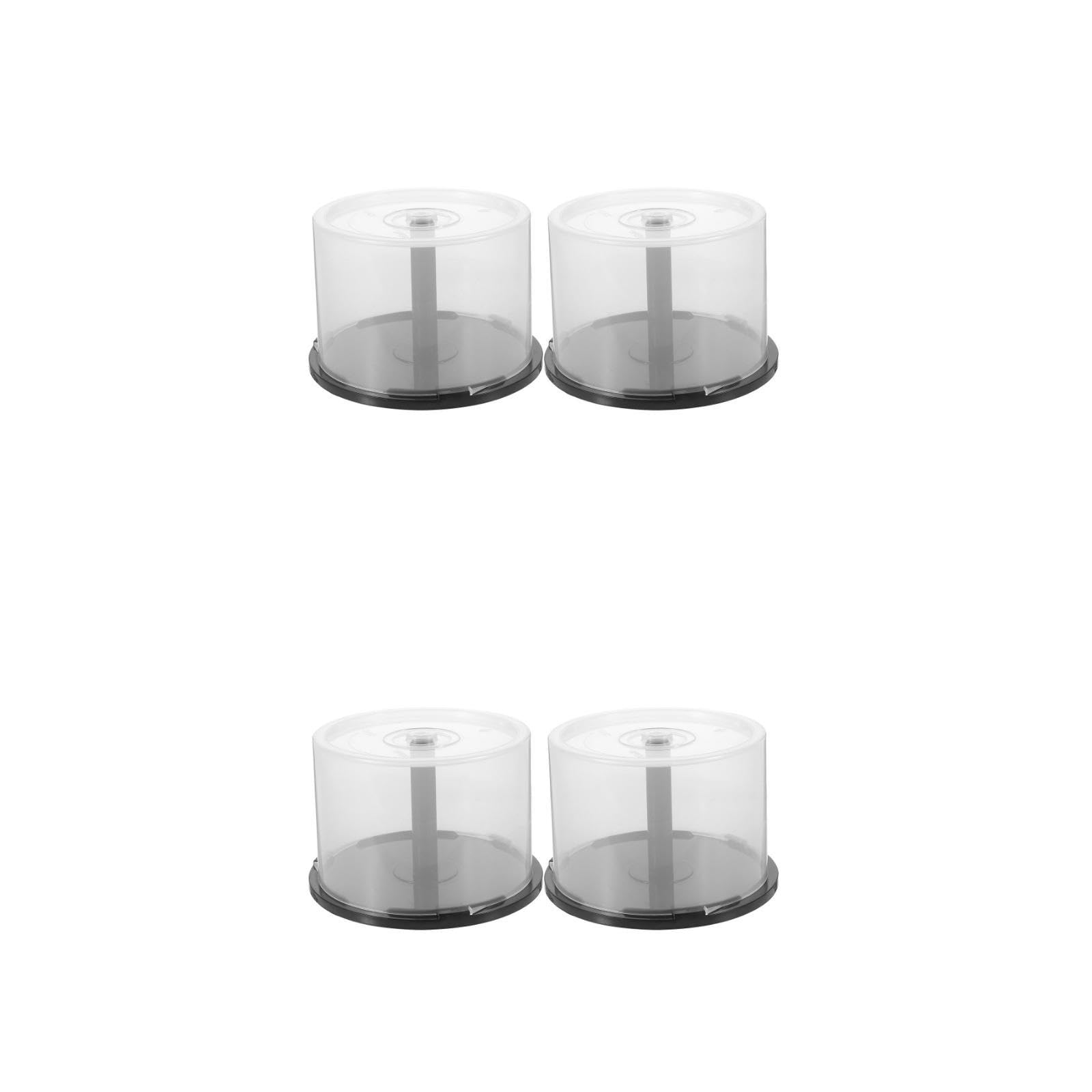 Boîte de rangement vide pour CD et DVD DOITOOL - Lot de 4 boîtiers transparents pour 200 disques