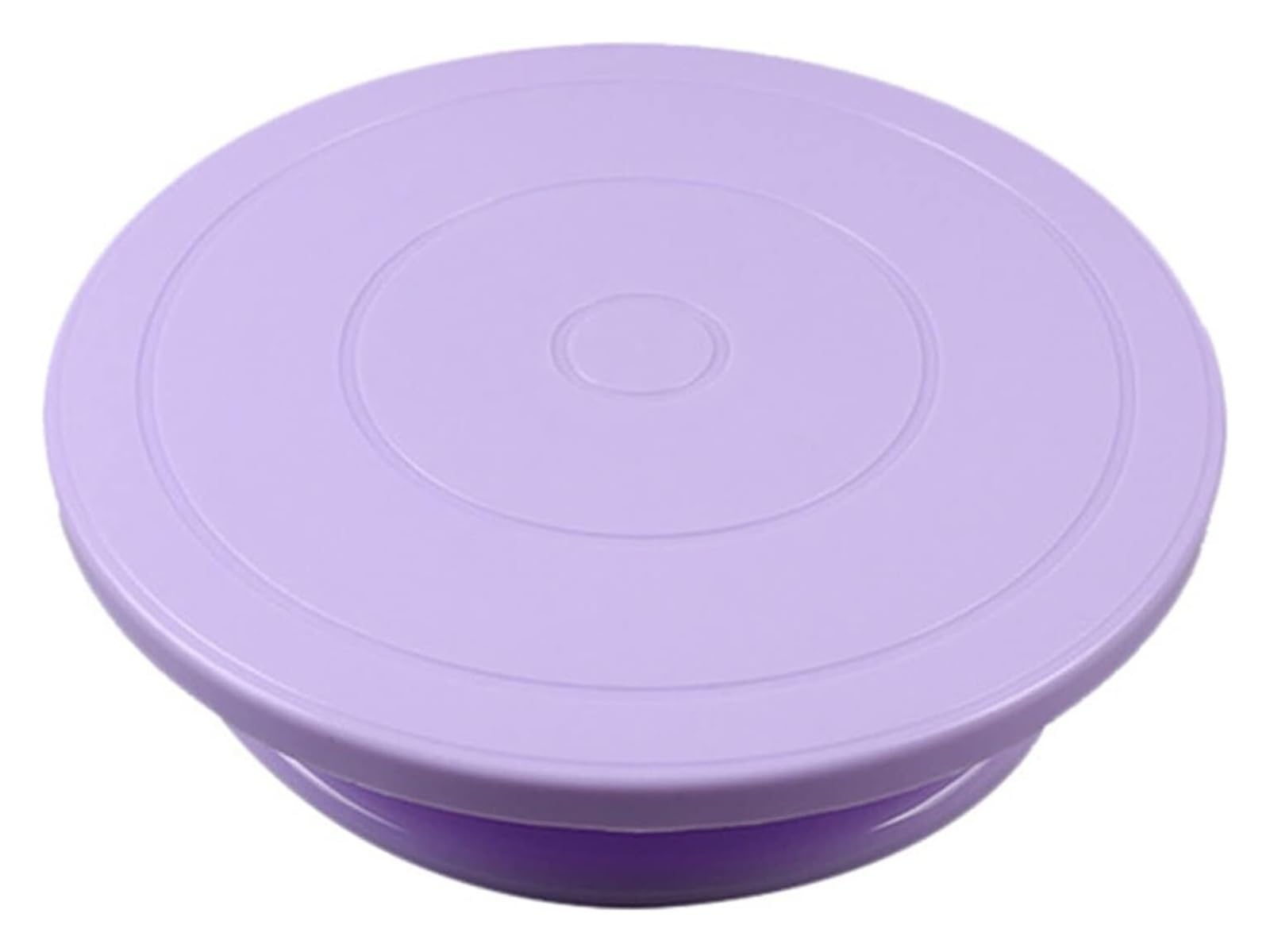 Tocadiscos para tartas color morado – Soporte giratorio para decoración de repostería con base antideslizante, ideal para hornear y decoración de pasteles, perfecto para profesionales y panaderos