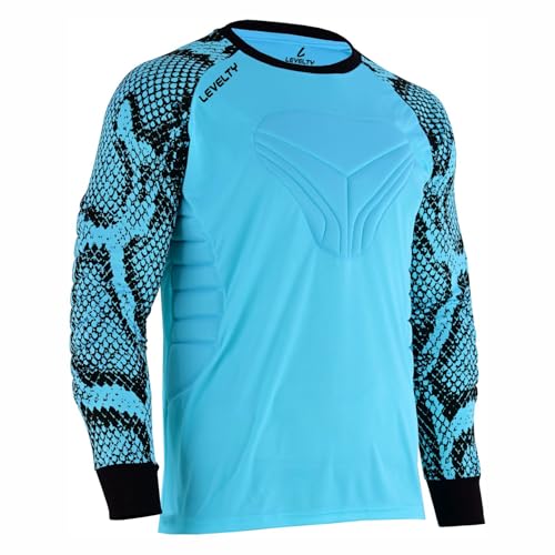 Levelty Multi Padded Goalkeeper Jersey Adult/Kids Football Shirt Long Sleeve Goalie Soccer Mens...