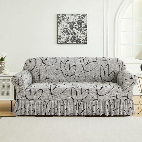 Housse de canapé super extensible 4 places lavable et protecteur universel
