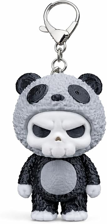 Chatelet Skull Panda Keychain Figurine | Cute Panda Skull Bag Charm | Collectible Keytag for Backpacks, Purses & Keys