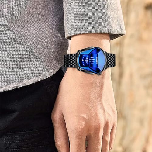 Image of Luminex Commerce Watch for Man Luxury Men's Diamond Style Quartz Watch Smart Watch for Men Wrist Watch Gold /Black Gift for Boyfriend /Husband