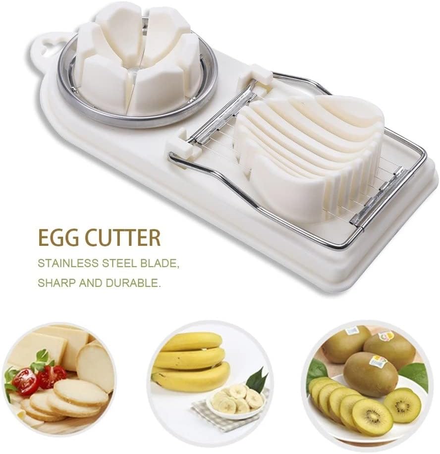 Egg Cutter Stainless Steel Multifunction Tool Slicer for Hard Boiled Eggs Practical Luncheon Meat Kitchen Tools