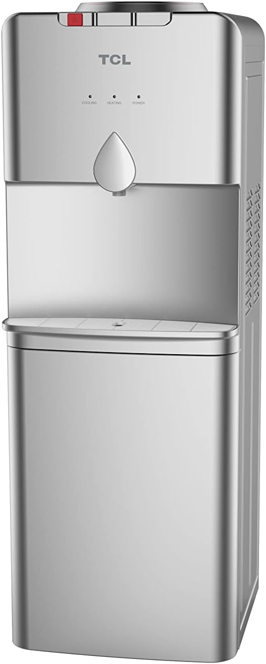 Tcl Water Dispenser, Top Loading, Hot, Cold & Normal Water Temperature, Best For Home, Kitchen, Office & Pantry, Silver Colour, M"Min 1 year manufacturer warranty"