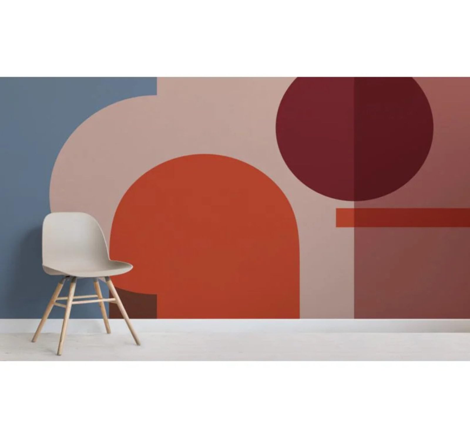 Tzxztt Creative Colourful Geometric Art Unique Modern 3D Wallpaper Premium Textured Silk Neutral Tones Material Ideal for Living Room Bedroom-300cm×210cm