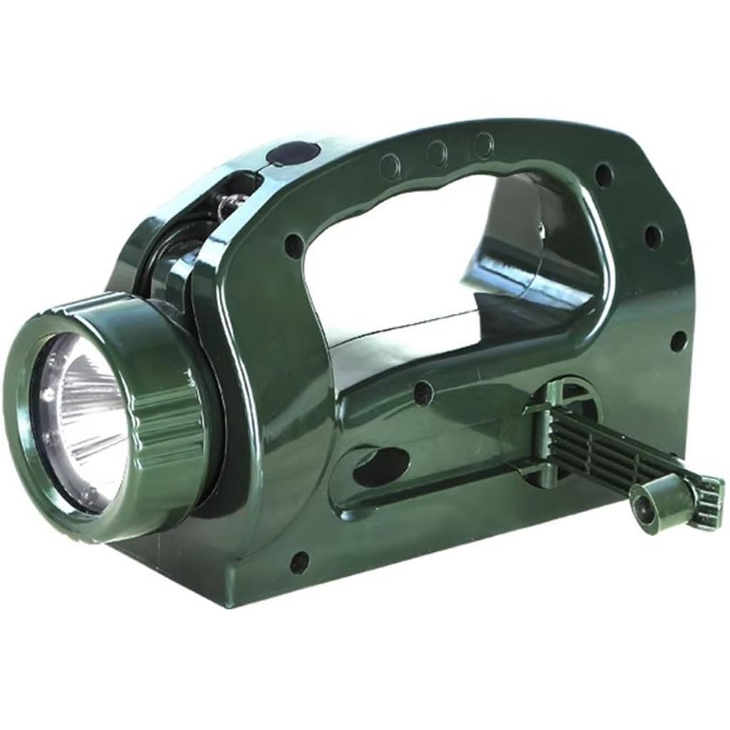 Torcia Elettrica Esterna A Manovella, Testa Della Lampada Regolabile Da 0 A 120°, Torcia Elettrica Portatile Ricaricabile Tramite USB, Assorbimento Magnetico