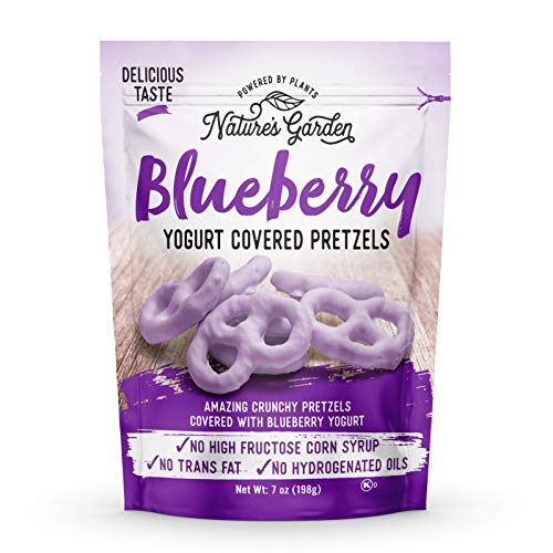 Nature's Garden Blueberry Yogurt Covered Pretzels, No Trans Fat, Indulgent Snack, Flavored Pretzels...