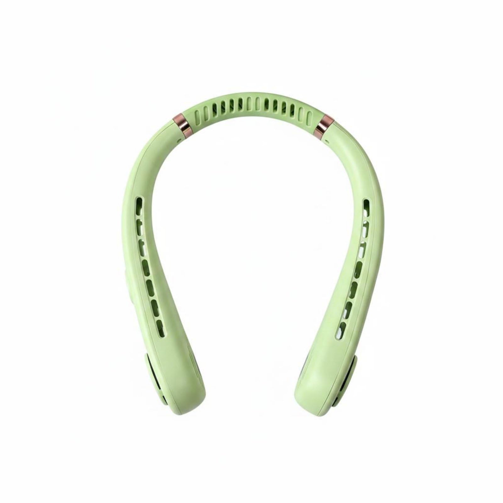 Urijx™ 5 Speed Settings Bladeless Neck Fan Digital Display Usb Rechargeable Neck Fan Long Battery Life Personal Air Cooler Quiet Operation For Outdoor, Travel, Commuting, Office, Fzm-10 Elec Green-image-31