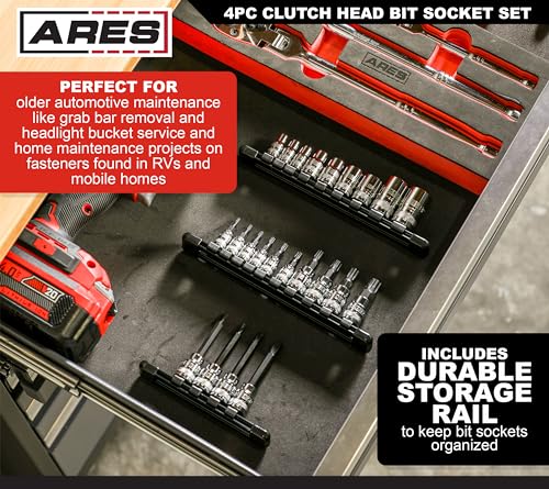 Ares 31040 – 4-Piece Clutch Head Bit Socket Set thumb #2