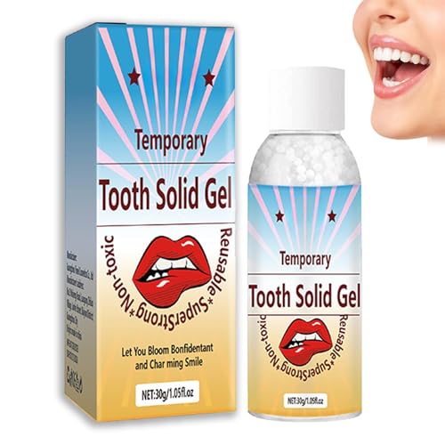 Temporary Tooth Filling, Moldable Temporary Tooth Repair for False Teeth, Dental Repair Beads for Chipped & Broken Tooth, Quick Fix Tooth Solid Gel for False Teeth