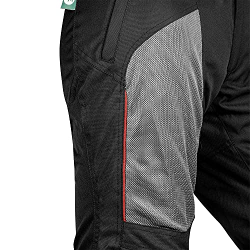Image of Rynox Storm Evo Pants - Motorcycle Riding Pants | Impact Protection | Abrasion Resistance | Ventilation - Black Grey, 2XL
