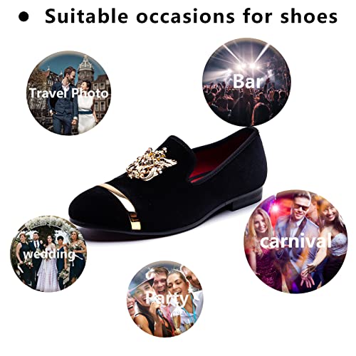 Image of Meijiana Men's Fashion Classic Microfiber PU Leather Loafers and Weeding Dress Shoes for Men