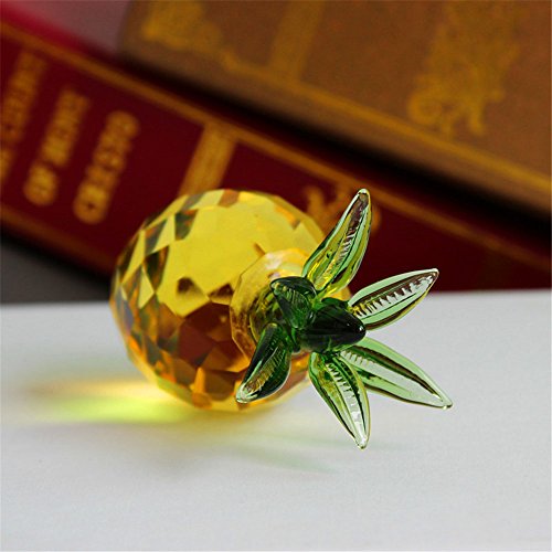 image for qianyue Crystal Cute Crystal Pineapple Figurines Crystal Statue,Collec