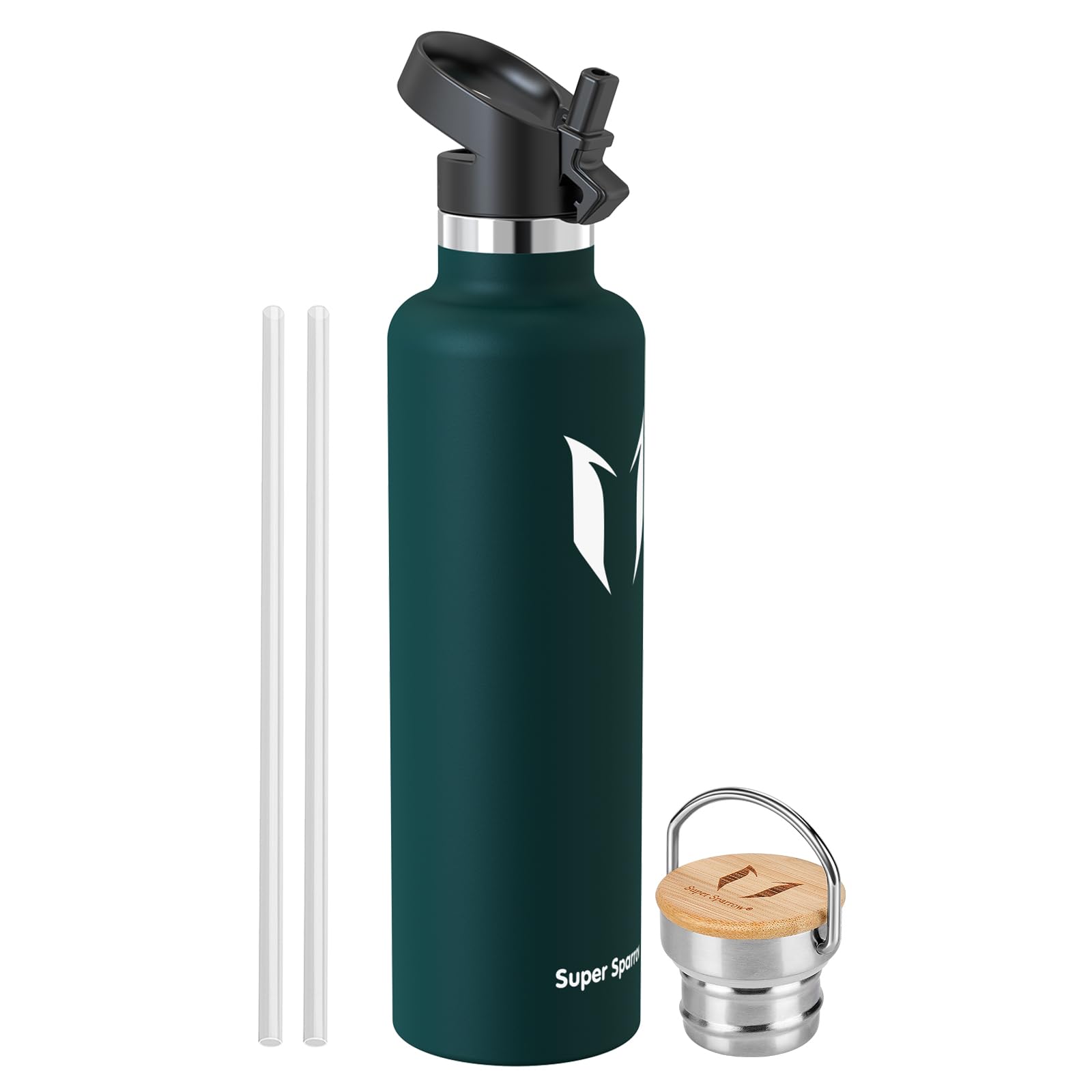 Super Sparrow Borraccia Termica - Bottiglia Termica Senza Perdite - 350ml/500ml/620ml/750ml/1L - Senza BPA Borracce Bambini - Per Scuola, Sport, Campeggio, Palestra, Ciclismo - Con 2 Tappi