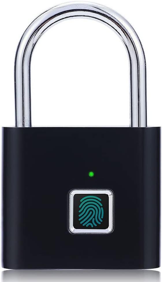 Charging Door Smart Lock Fingerprint Padlock Fast Unlock Zinc Alloy Identification Security