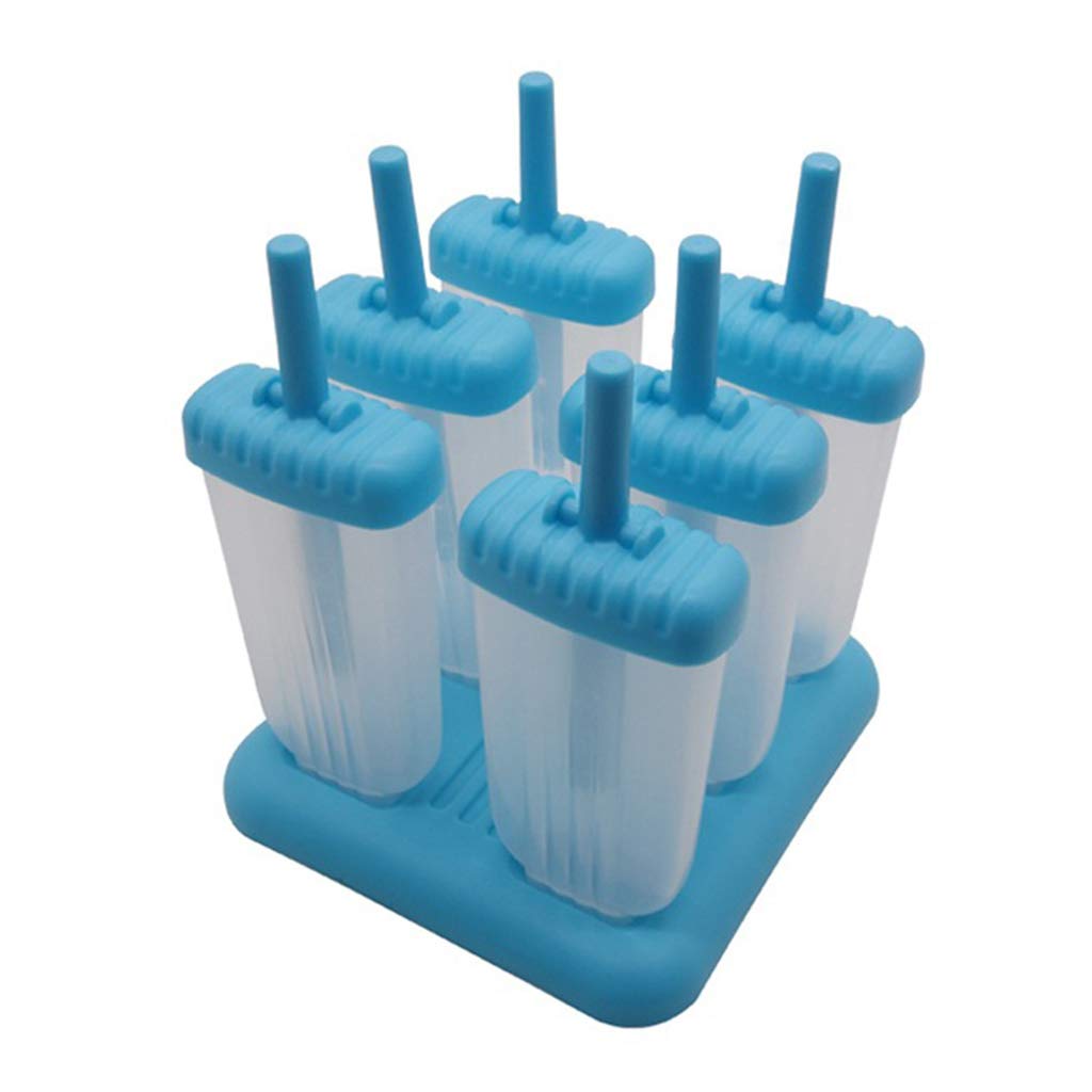 MAGELIYA 6-Cell Square/Pentagram Frozen Ice Cream Mould With Holder Popsicle Maker Ice-Lolly Sizing Appliances For Home Kitchen Handmakers