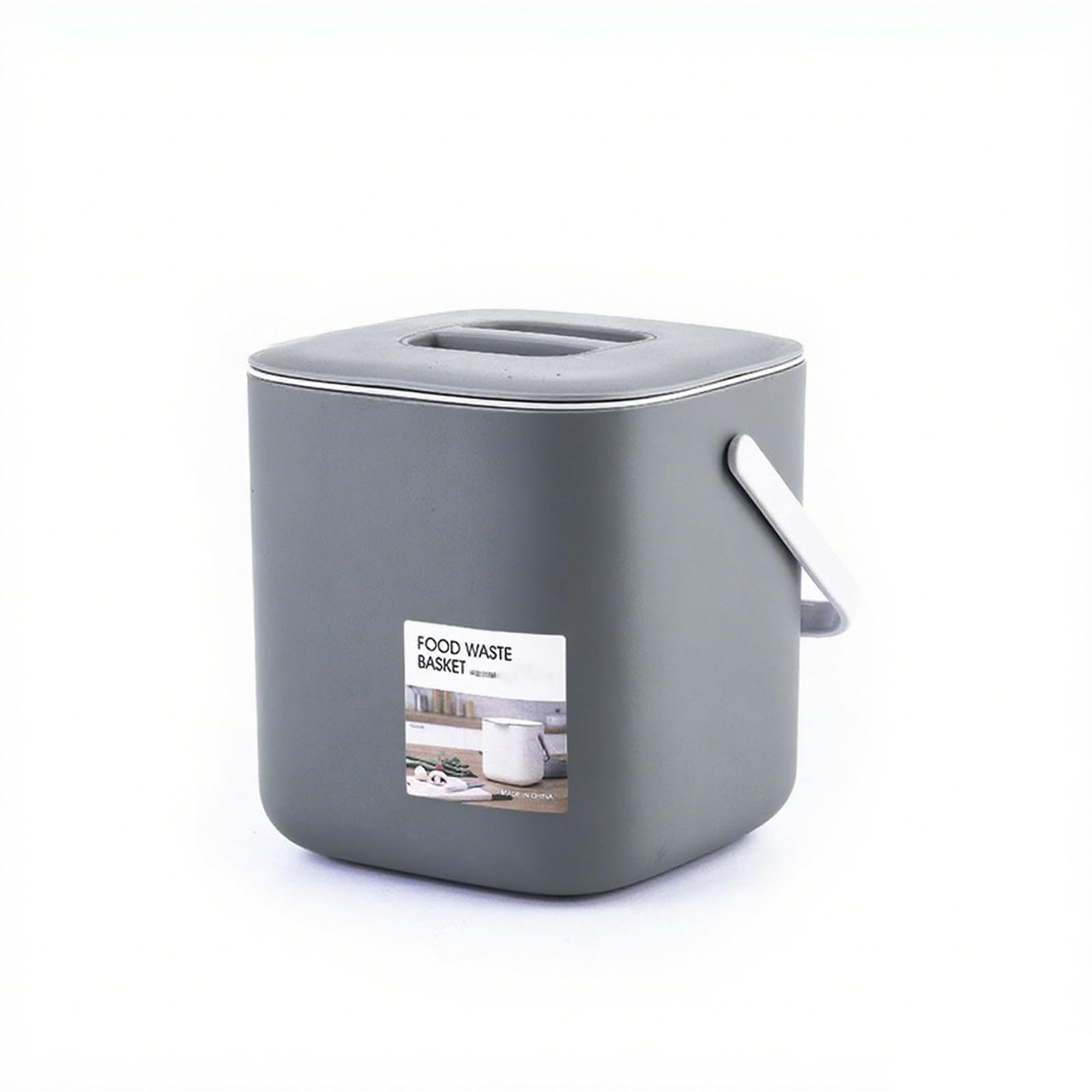 Accessoire écologique Poubelle à Compost Navaris 5L - Bac Cuisine Inox Avec Filtre Charbon, Pour Déchets Alimentaires Bac Déchets Organiques