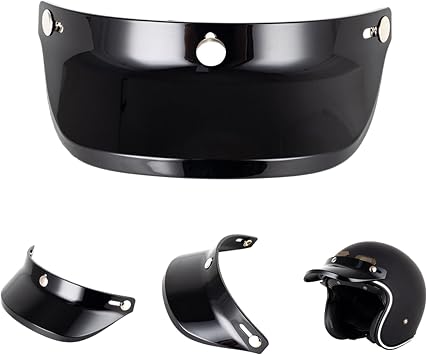 Snap Button for Open Face Motorcycle Anti UV Fog Windproof 3 Snap Button Helmet Shield Fitment 3 Buckle Motorcycle Helmet Accessories Sun Shield Outdoor Lid