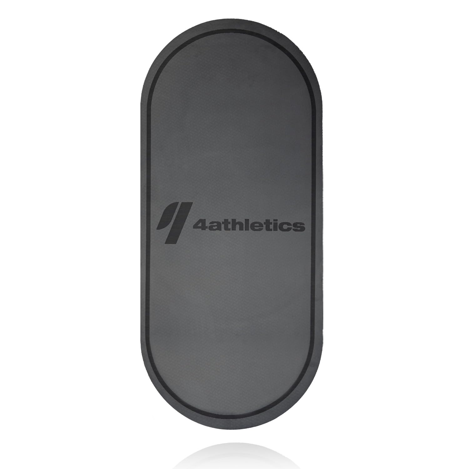 4athletics CrossHero Jump-Mat – Ovale Sportmatte für Seilspringen, Yoga & Workout – 8 mm Stärke – Rutschfest – Yogamatte, Fitnessmatte, Trainingsmatte – Mit Trageseil – Größe: 139 x 62 cm – Grau