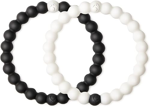 Lokai Silicone Beaded Bracelets for Men & Women - Black & White Matching Bracelets, Couples Friendship Bracelets - Jewelry Fashion Bracelet