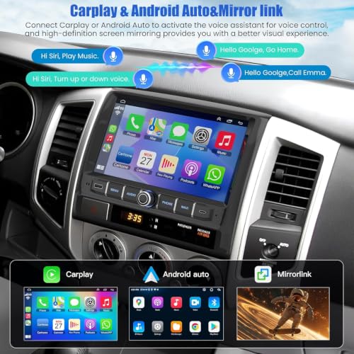 Image of Car Radio with Quick Charging for Toyota Tacoma 2005-2015 Support U-Disk