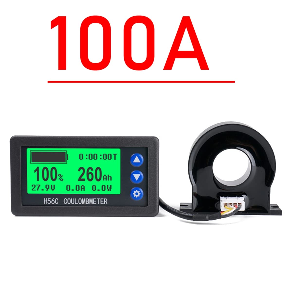 Batteriemonitor Hall Coulomb Meter DC 8-100V 100A Lifepo4 Blei-S?Ure Li-Ion Lithium Kapazit?T Leistungsanzeige