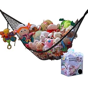 MiniOwls Toy Storage Hammock – Organizational Stuffed Animal Net for Play Room or Bedroom. Fits 20-30 Plushies. Comes in…