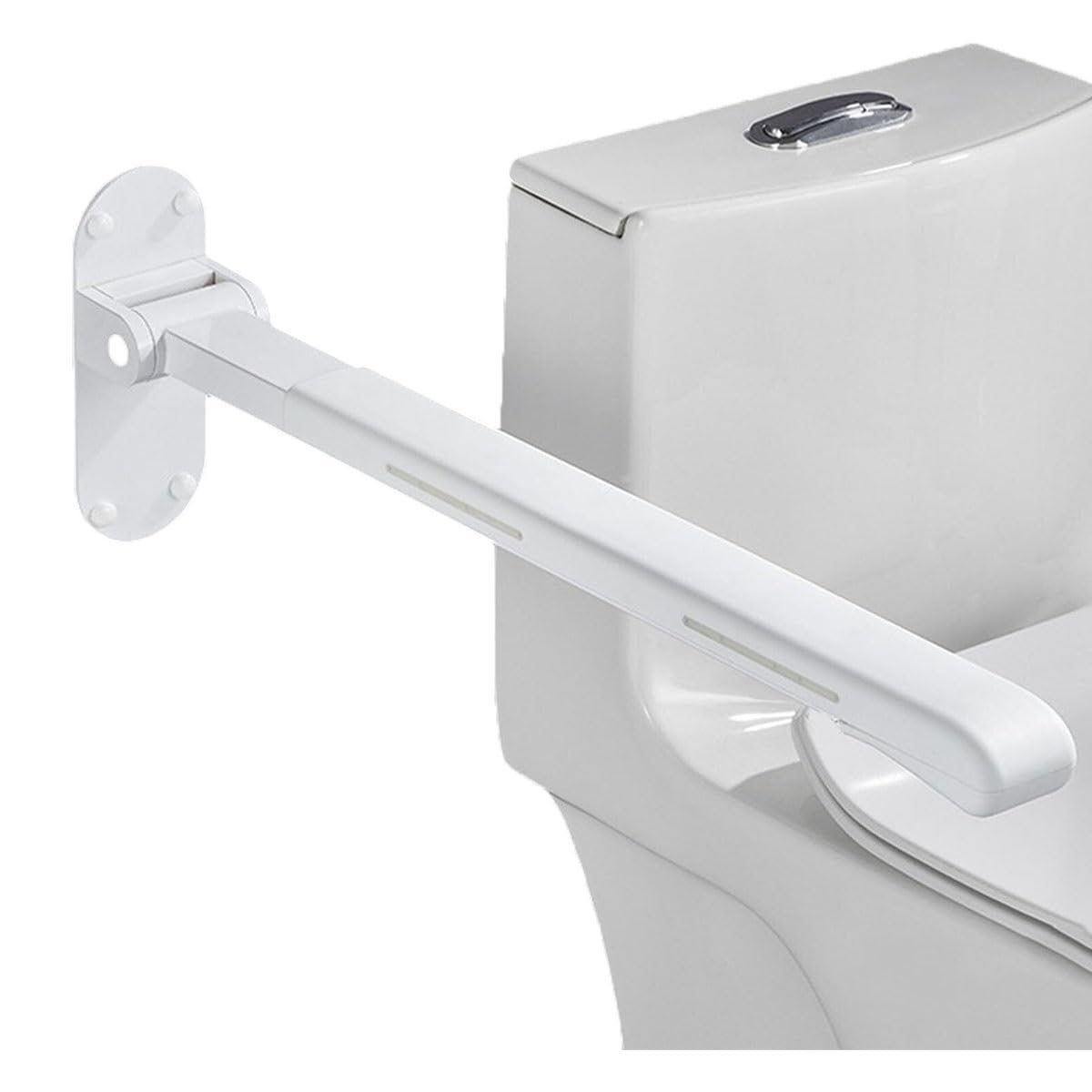 Maniglione pieghevole da parete, per la sicurezza del WC, design ribaltabile a 90° con striscia luminosa, barra di supporto antiscivolo per anziani e disabili
