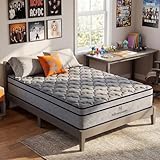 10 Inch Twin Size Mattress, Hybrid Twin Mattress in a Box, Memory Foam & 7-Zone Individual Pocket Springs, Medium Firm , Upgrade Edge Support, CertiPUR-US, Fiberglass-Free, Dorm/Guest Room/Bunk Bed