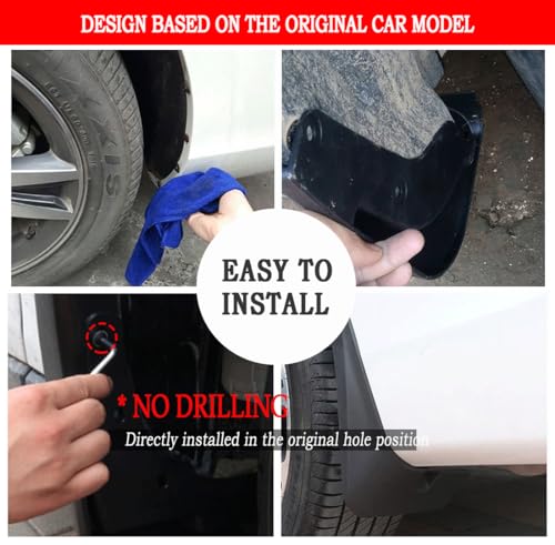 Image of Mud Flaps Mud Guards Fit for 2023-2024 Honda CRV, Front & Rear Mud Splash Guards Accessories - 4 Pc, Black