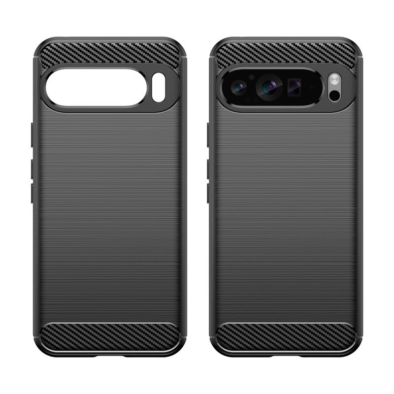 Image of Hybrid Carbon Fiber Back Case for Google Pixel 9 Pro XL (Black)