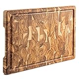 DURABILITÉ ÉLEVÉE : Ces planches à découper en bois sont conçues pour durer. Le bois permet au couteau de glisser entre les fibres, préservant à la fois la surface de la planche et le tranchant de vos couteaux.