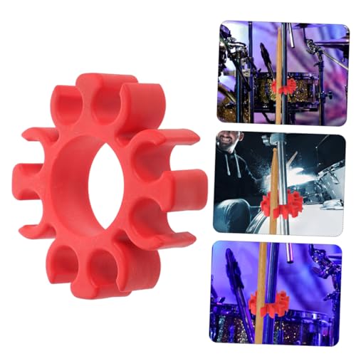 ibasenice 5pcs Drum Stick Holder Clip Silicone Clamp Útil para Bateristas miniatura 6