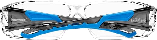 Miniatura 7 de Ironwear Gafas de seguridad 3085 antivaho ANSI Z87 compatibles con protección UVA y UVB (negrotransparente)