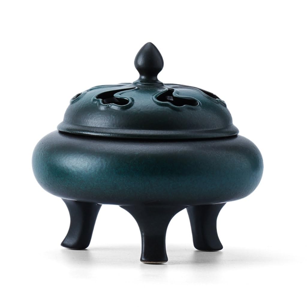 Incense Burner Ceramic Incense Burner Indoor Zen Point Retro Purifying Air Aromatherapy Censer