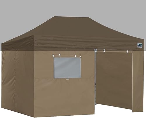 Miniatura 30 de Eurmax - Kit de paredes con cierre para toldo de 10 x 20 pies, con ventana de malla y puerta enrollables, solo 4 paredes (color blanco)