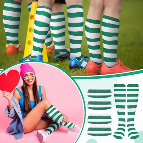 Image of Panitay 2 /12 /16 /24 Pairs Softball Soccer Socks Glitter Eye Black Stickers Team Spirit Accessories for Youth Women Sport Wear