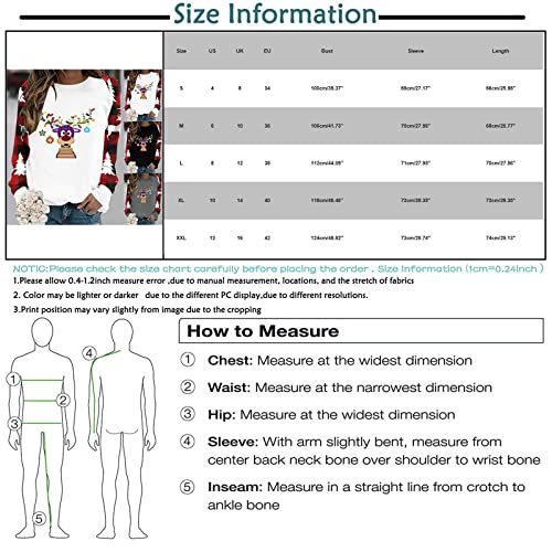 Cute Fall Tops For Women Christmas Print Scoop Neck Sweatshirt Casual Overall Maternity Wrap Blouse For Women Party Black #TOP2