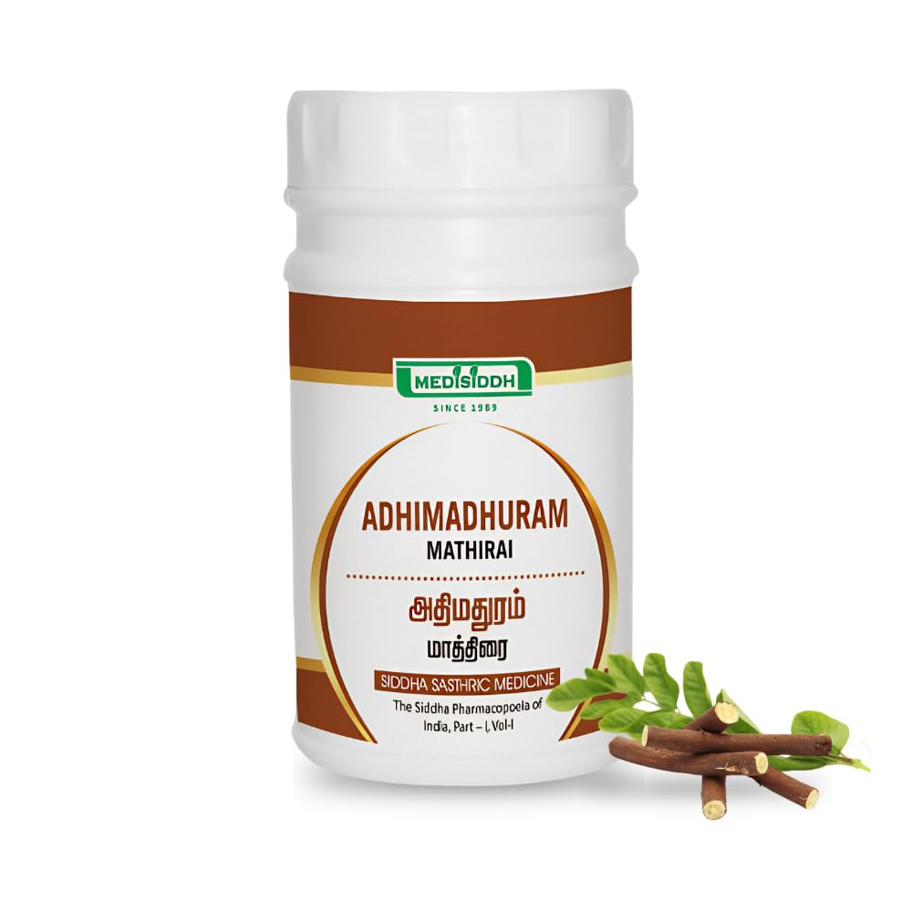 Sponsored Ad - Adhimadhura mathirai 100 No's, Licorice Roots,Jethimath, Mulethi,Athimadhuram, Erattimadhuram, Athimadhuram, Erattimadhuram, Cough, Cold, Sore throat, Flu
