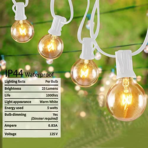 SUNSGNE 4th of July Decorations Outdoor Connectable String Lights with Waterproof Red White and Blue G40 Bulbs, 25 Feet for Garden Patio Patriotic Independence Day Theme Holiday Decor by SUNSGNE - Image 3