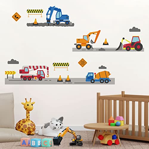 Vinilos Decorativos Vehículos de Construcción para Niños, 2 Plancha miniatura 1