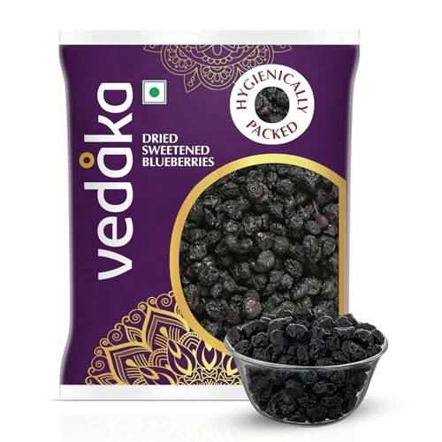 Image of Amazon Brand - Vedaka Premium Whole Candied Blueberries | 200G | Dried Blueberries, Sweetened | No Preservatives Or Artificial Flavors