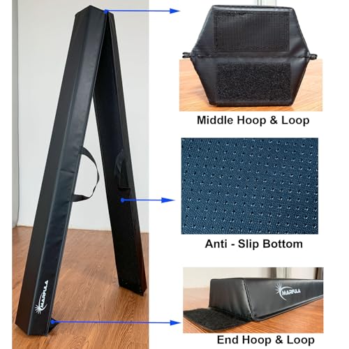 Image of MARFULA Balance Beam - Folding Floor Gymnastics Equipment for Kids, Non Slip Base - 6 FT to 10 FT for Home Gym Use