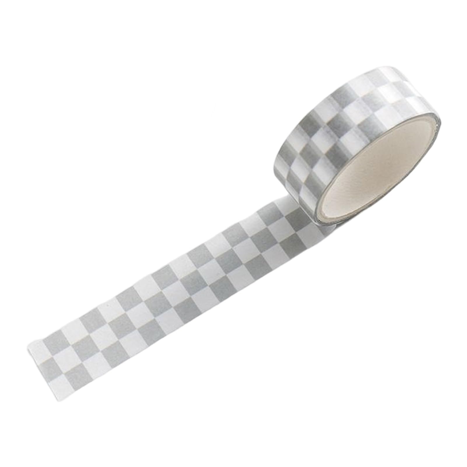 matumou 1 Roll Washi Sticky Adhesive Clear Print Removable Fade-resistant Scrapbooking Washi Checkerboard Pattern for Kids