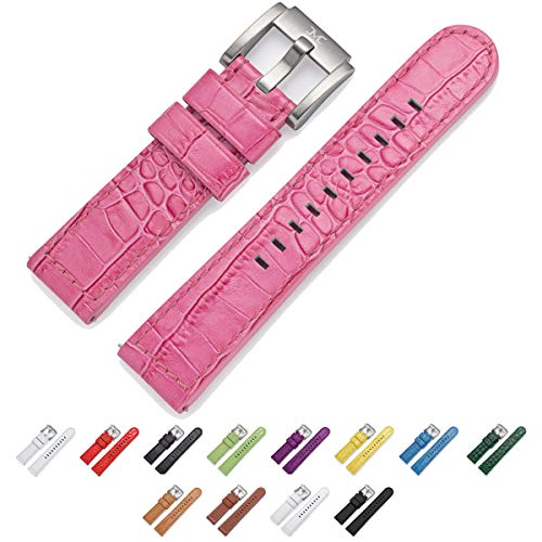 TW Steel Marc Coblen Armband Uhrenband Uhrenarmband Leder 22 MM Kroko Pink LB_P_K_S Cover