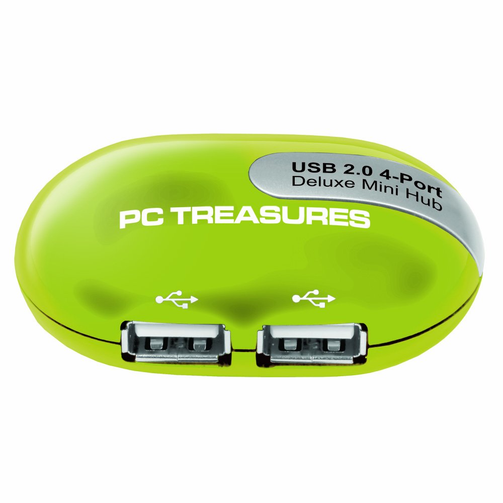 Digital Treasures USB Mini-Hub with 4 USB Ports (07206)
