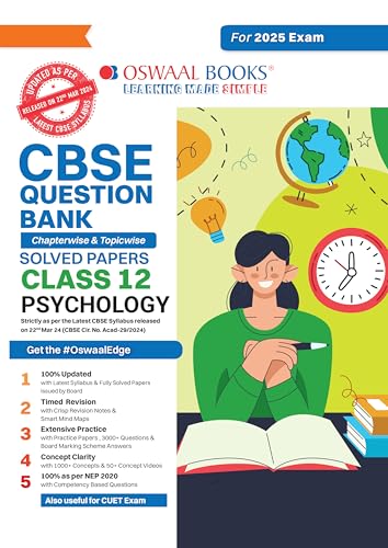 Oswaal CBSE Question Bank Class 12 Psychology, Chapterwise and To...