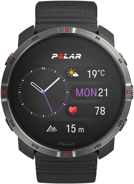 Polar Grit X2 Outdoor Multisport GPS Watch – AMOLED Display, Offline Maps, Dual Frequency GPS, Wrist ECG, Elixir Biosensing, TrainingPeaks, SpO2, Up to 7 Days Battery Life
