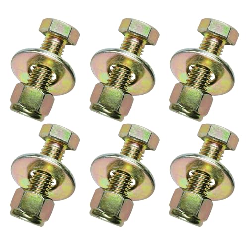 Image of 5 /8 inch x 2 inch Hex Head Bolt by Color Galvanization with Nylon Lock nut and Large Size Washer Assortment Kit,Alloy Steel,Grade 5.(6pcs Pack). by Metalsuberg